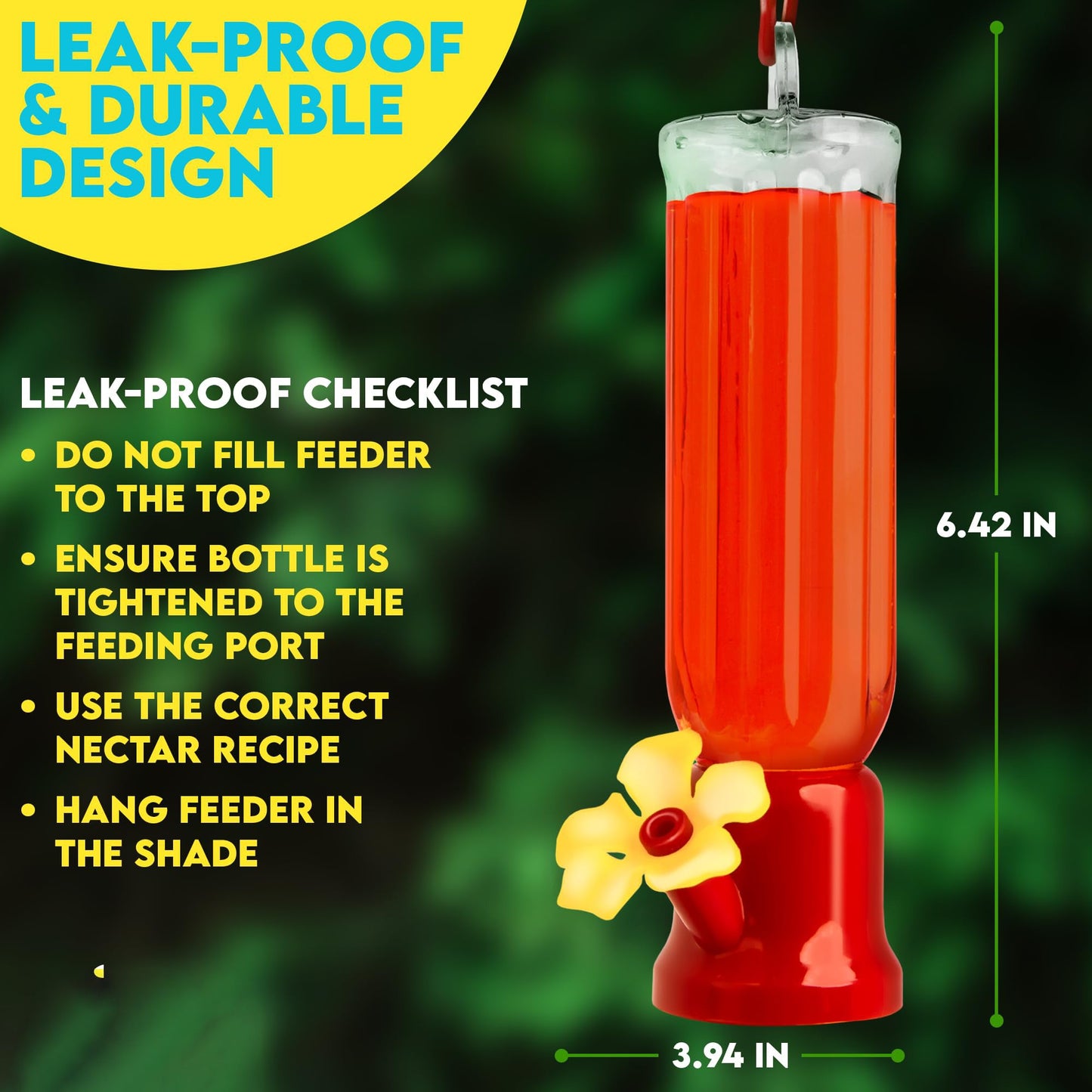 🔥Annual Offer - New Leak-Proof Design Hummingbird Feeder (4 Pack)